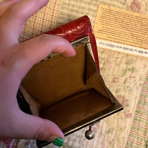 Patricia Nash Red Embossed Wallet - Picture 3 of 8